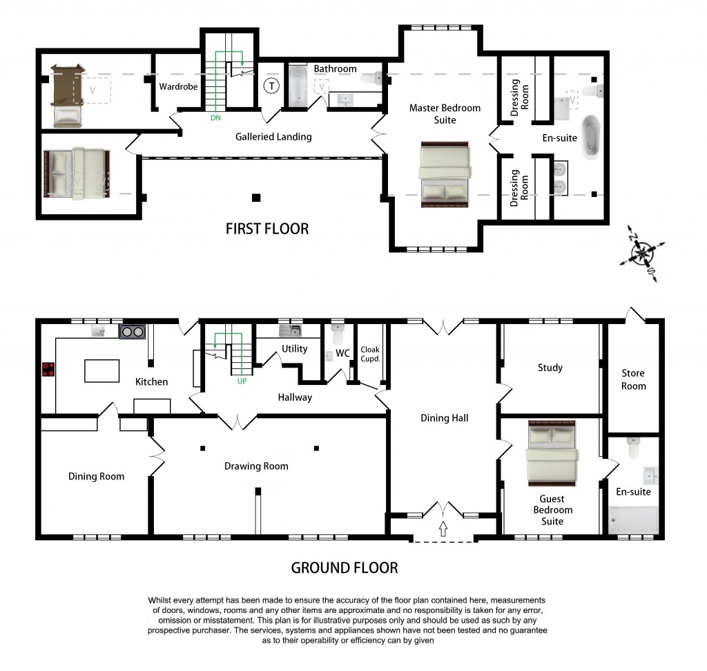 Floorplans For The Old Barn, Upper Ensign, Old Wives Lees