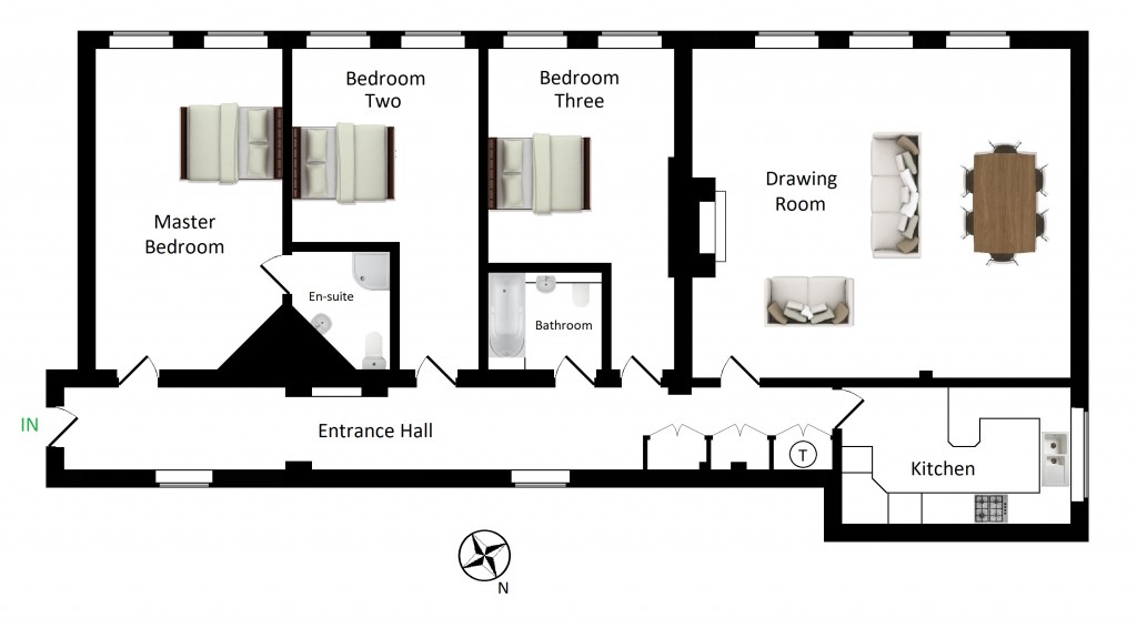 Floorplans For The Mansion House, Lees Court, Faversham