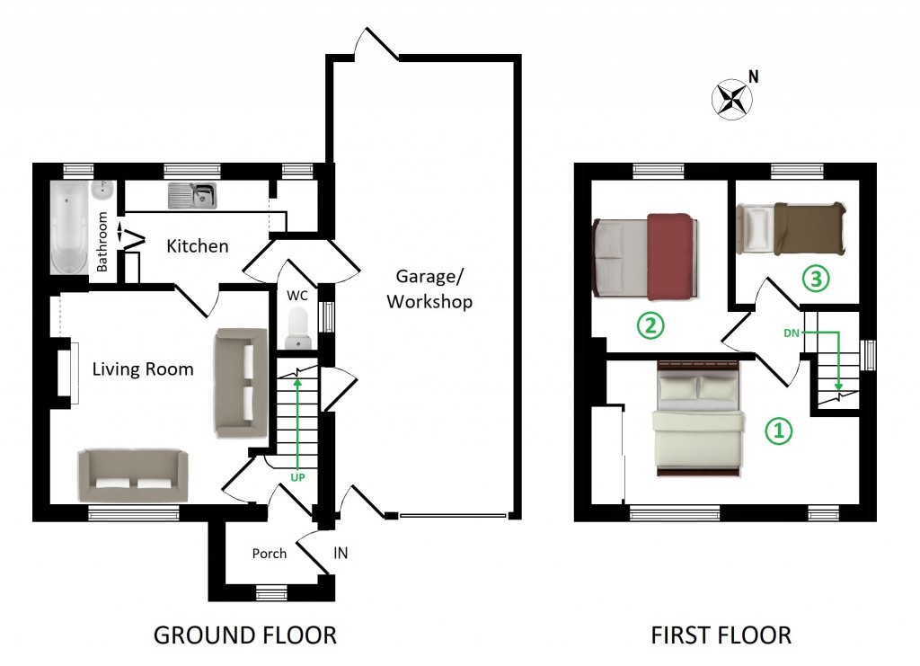 Floorplans For Tutt Hill, Westwell Lane, Hothfield