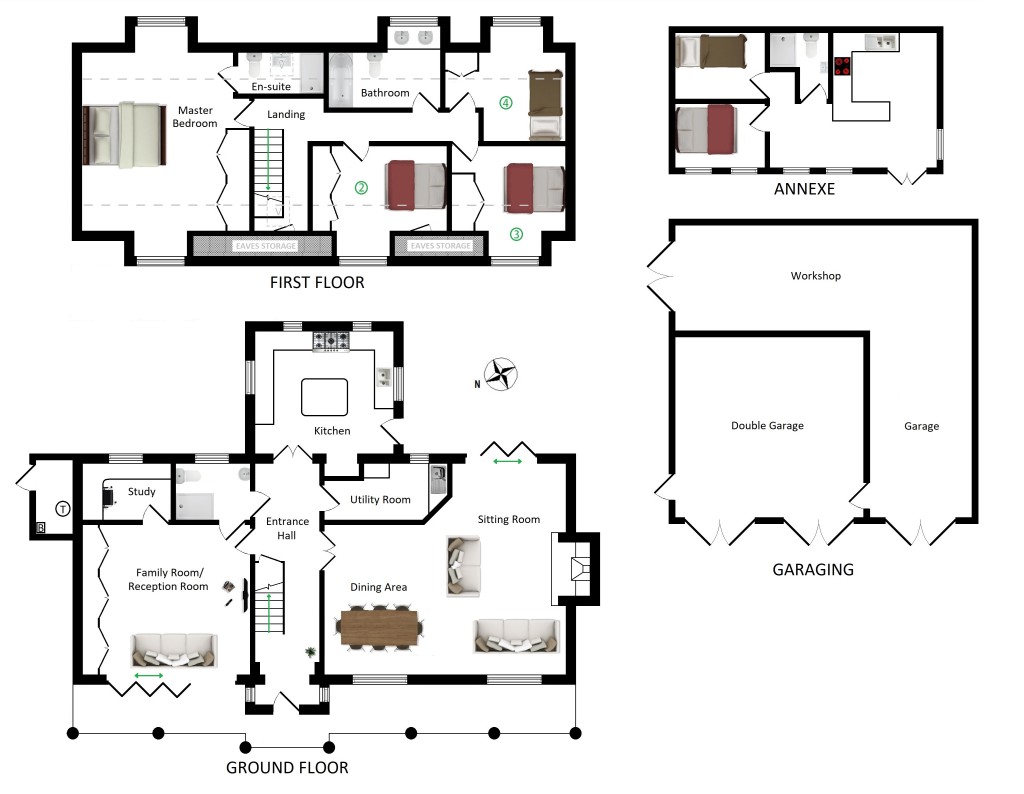 Floorplans For Hart Hill Cottage, Hart Hill, Charing