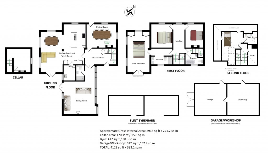 Floorplans For Cherry Tree Farm, Stalisfield Road, Stalisfield