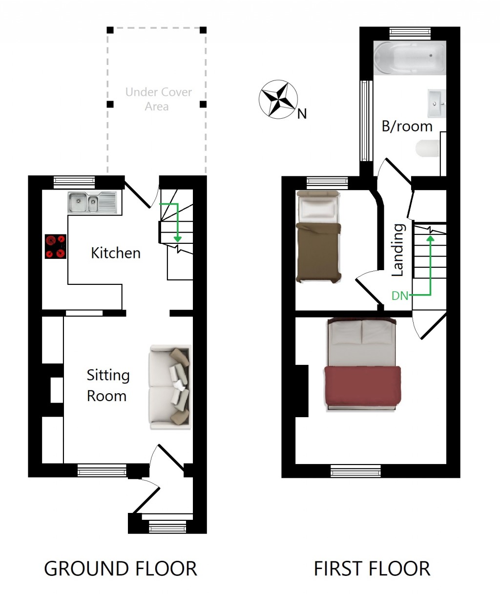 Floorplans For Leacon Farm Cottage, Westwell Leacon