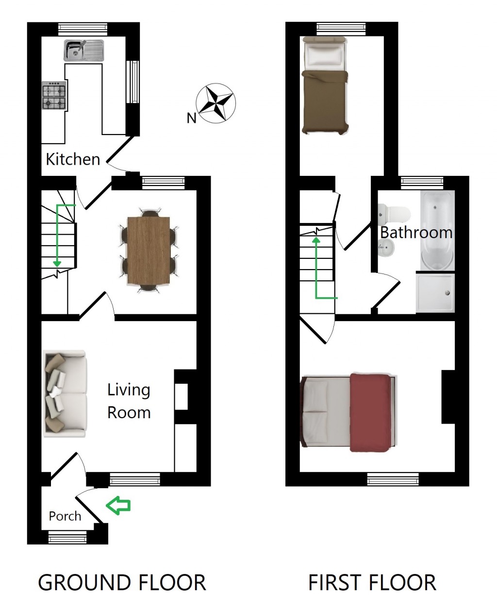 Floorplans For Leacon Farm Cottages, Westwell Leacon