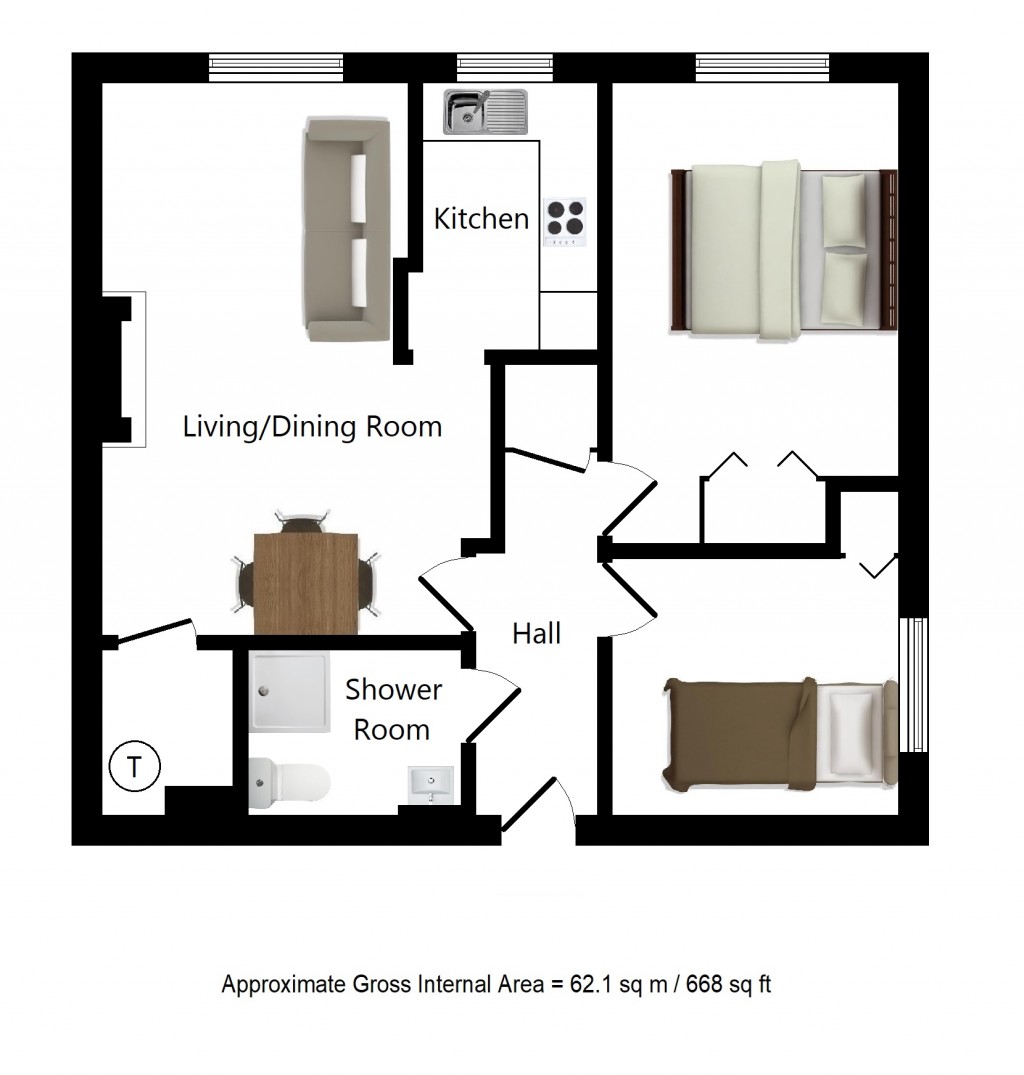 Floorplans For Hengist Court, Marsham Street, Maidstone