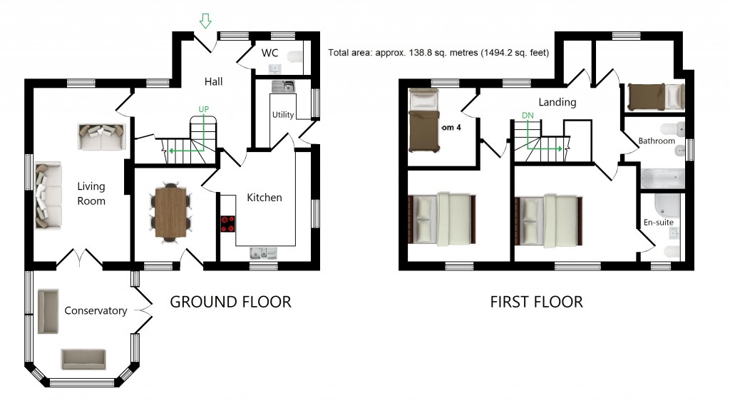 Floorplans For Balantine House, Charing Hill, Charing