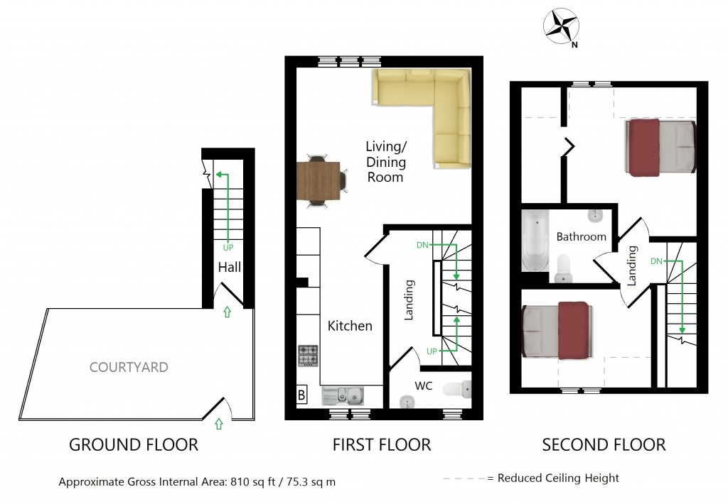 Floorplans For Brenchley Mews, School Road, Charing