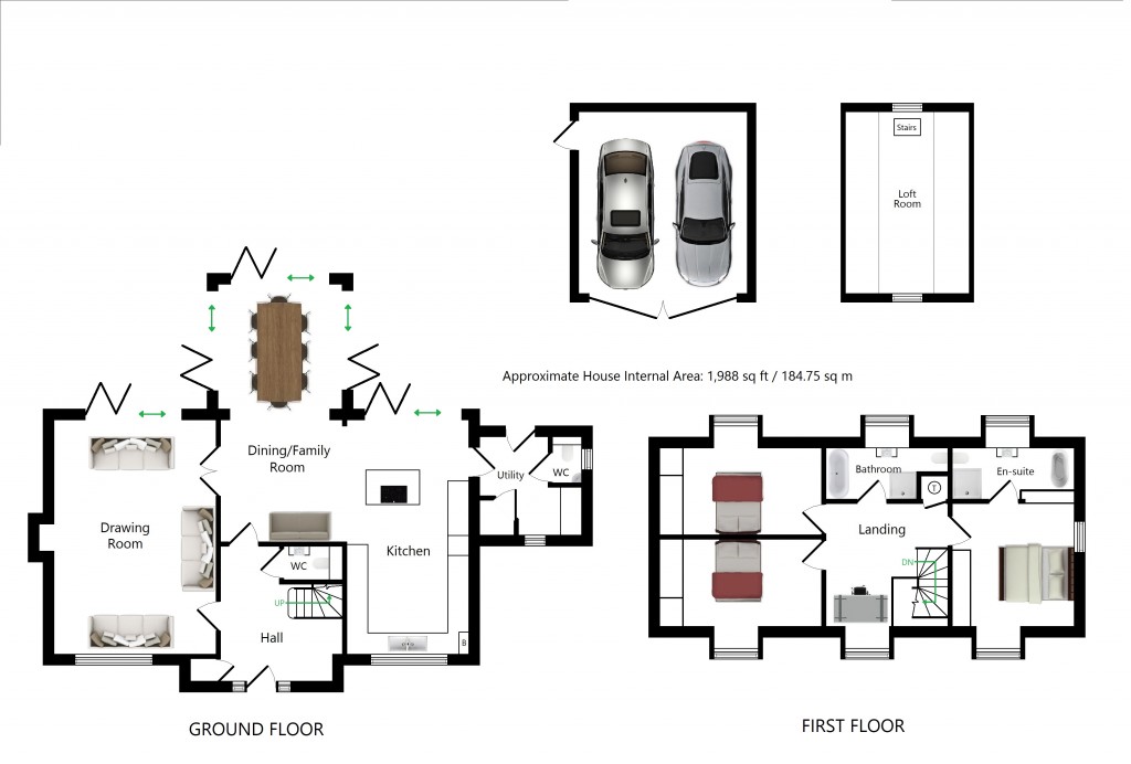 Floorplans For Ferndale, Chapel Woods, Stalisfield Road, Charing