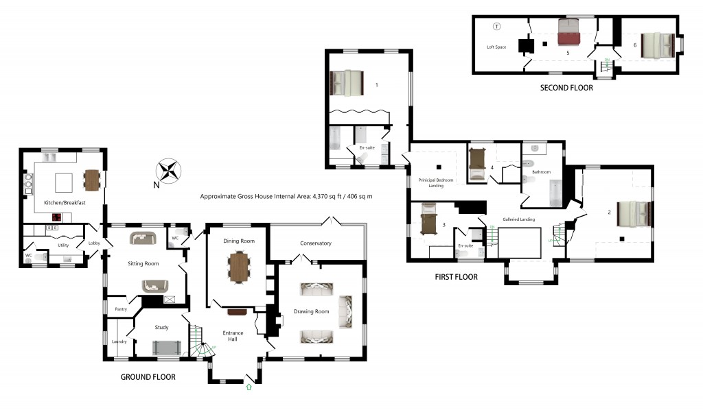 Floorplans For Old Barn House, Pluckley Road, Charing