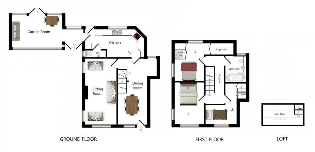 Floorplans For Wrens Nest, Headcorn Road, Grafty Green