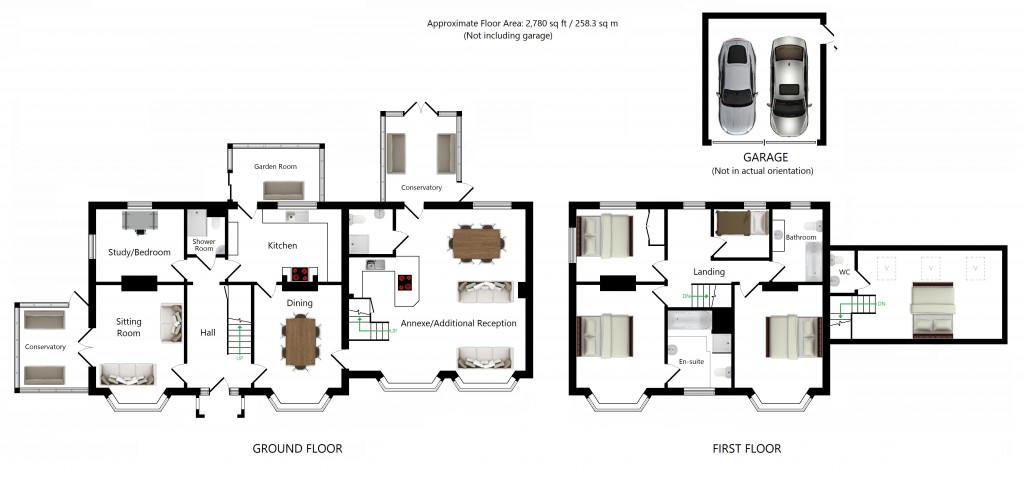 Floorplans For Rydal House, Rock Hill Road,, Egerton