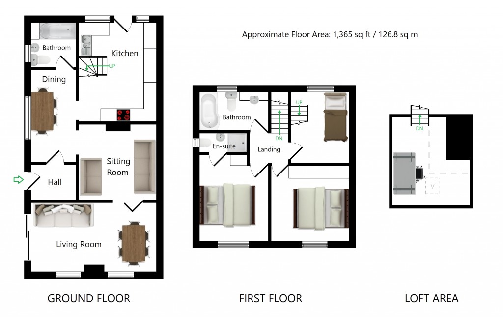 Floorplans For Bowl Cottages, Bowl Road, Charing