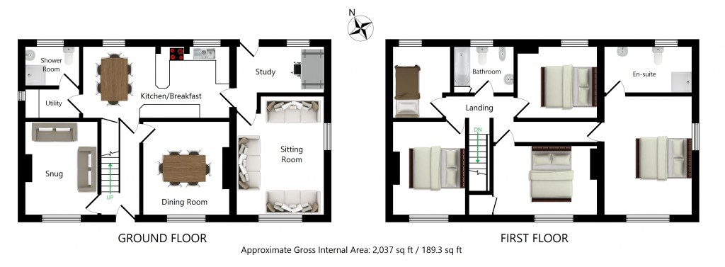 Floorplans For Myrtle House, Headcorn Road, Grafty Green