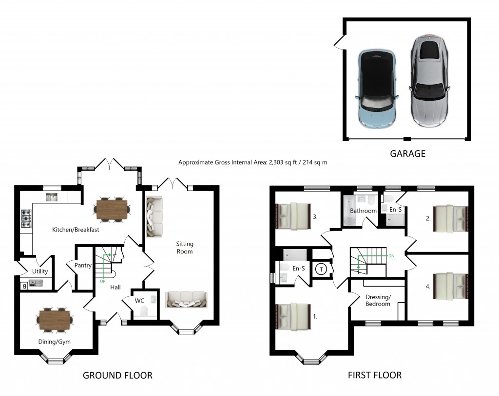 Floorplans For Ruglys Way, Charing