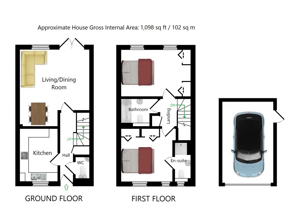 Floorplans For High Street, Lenham