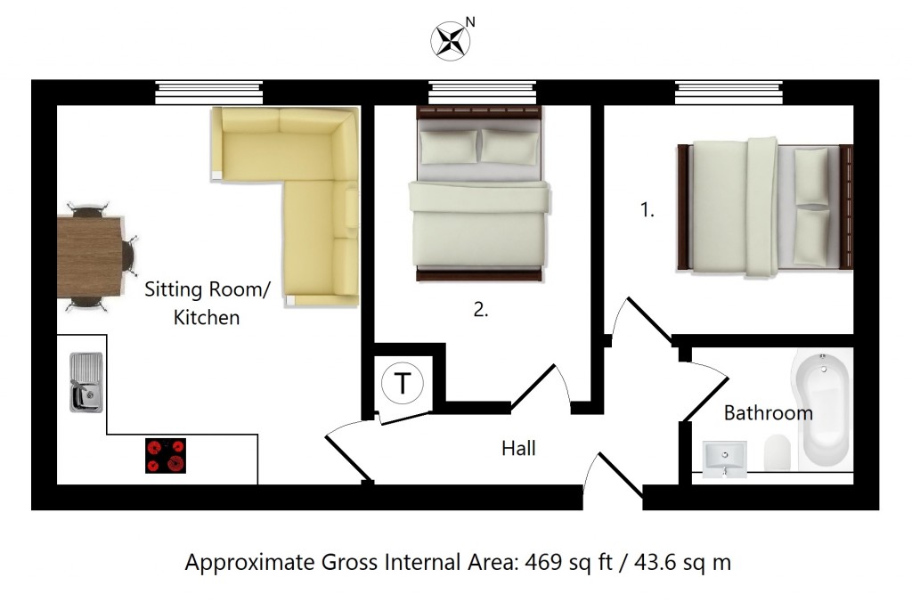 Floorplans For Weald Court, Charing Hill, Charing
