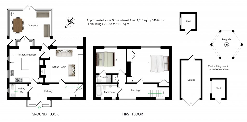 Floorplans For The Moat House, Charing