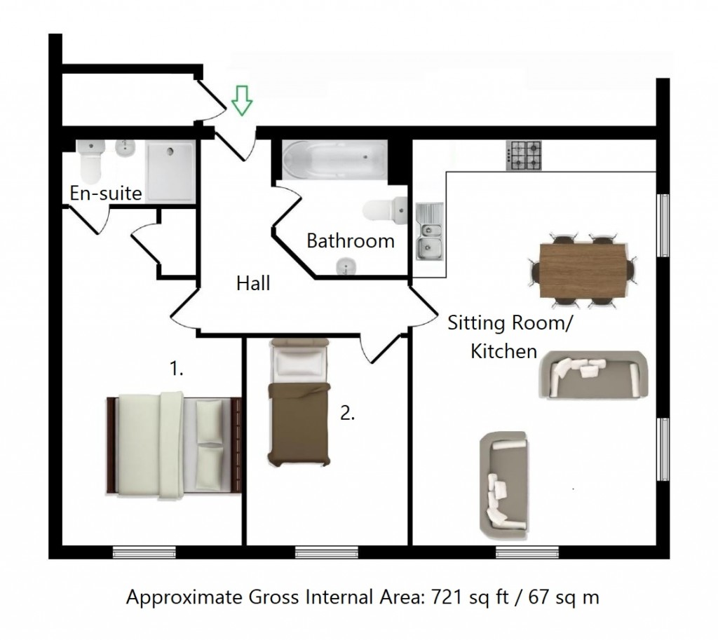 Floorplans For Brenchley Mews, School Road, Charing
