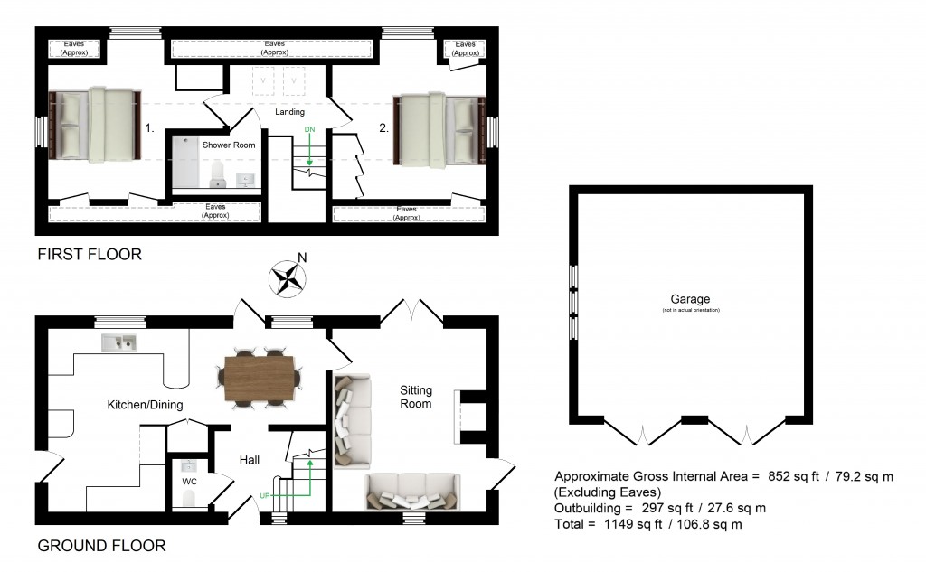 Floorplans For Oak Tree Barn, Stalisfield Church Road, Charing