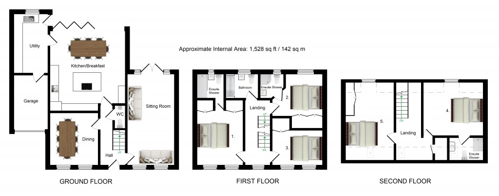 Floorplans For Sweet Bay Crescent, Ashford