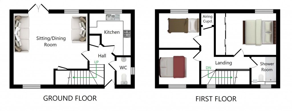 Floorplans For Ellen Close, Charing