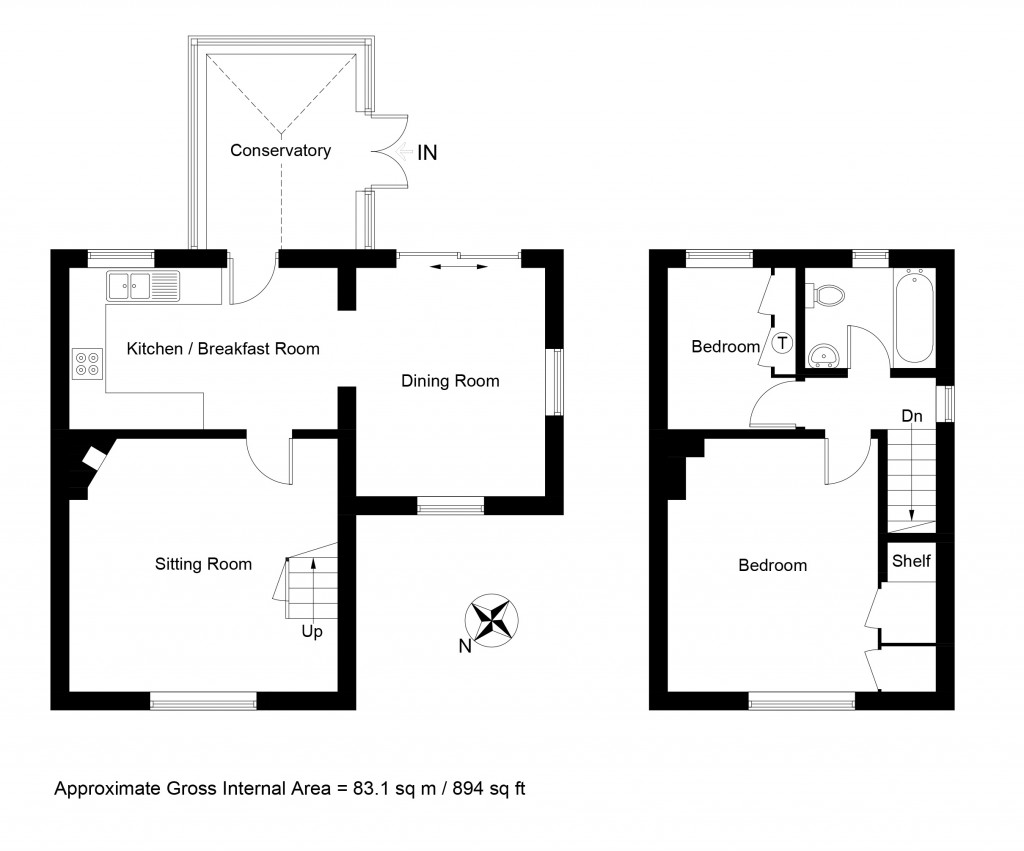 Floorplans For Brook Farm Annexe, Calehill Road, Little Chart