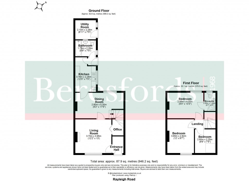 Floorplans For Hutton, Brentwood, Essex
