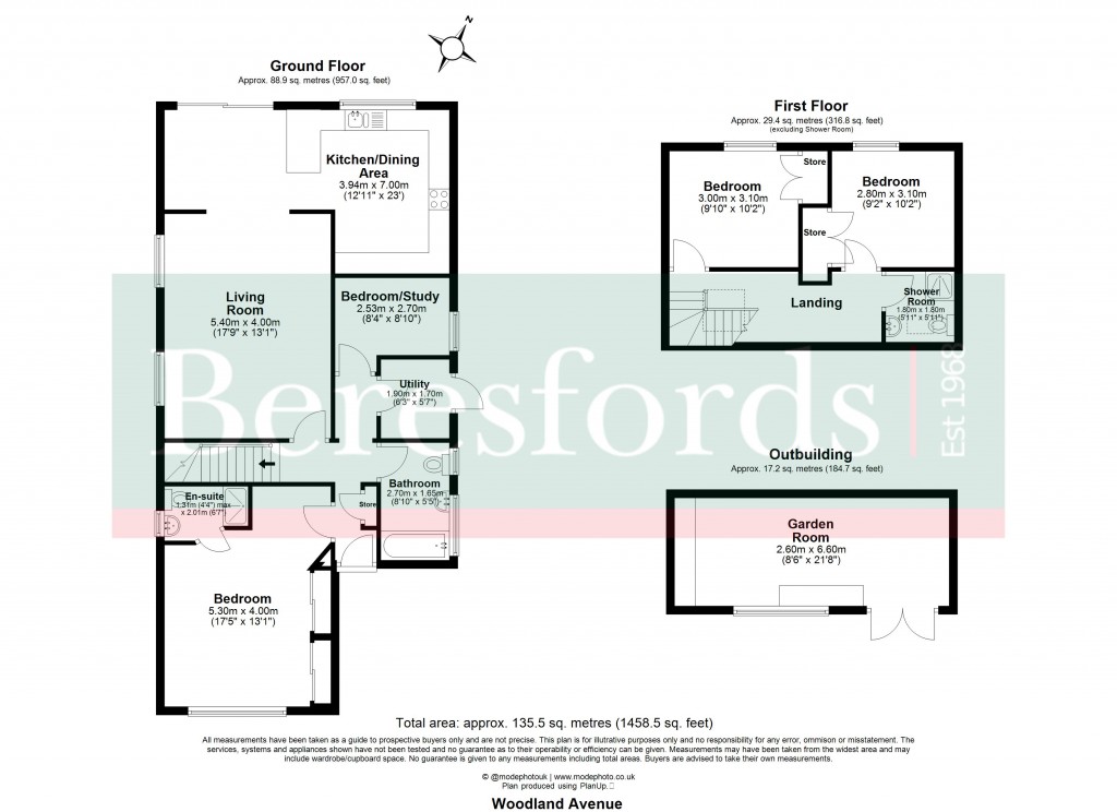 Floorplans For Hutton, Brentwood, Essex