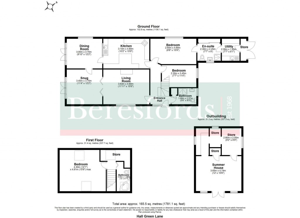 Floorplans For Hutton, Brentwood, Essex