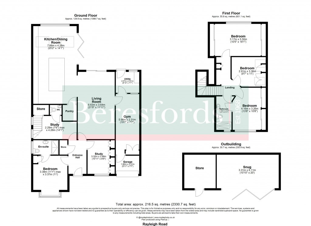 Floorplans For Hutton, Brentwood, Essex