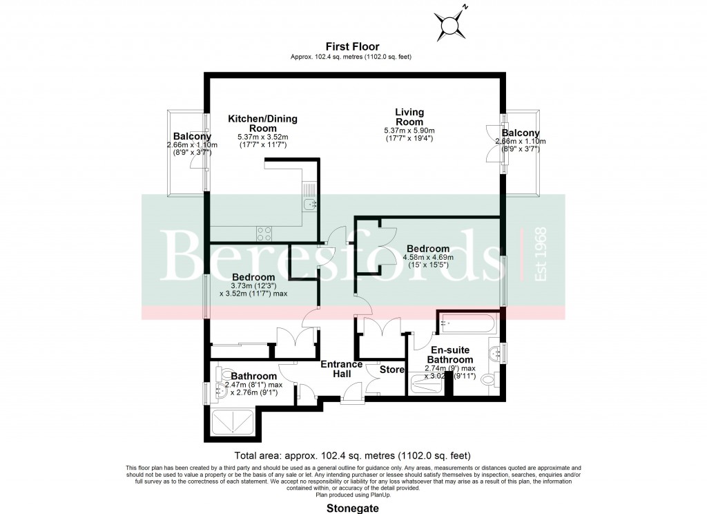 Floorplans For The Limes, Ingatestone, Essex