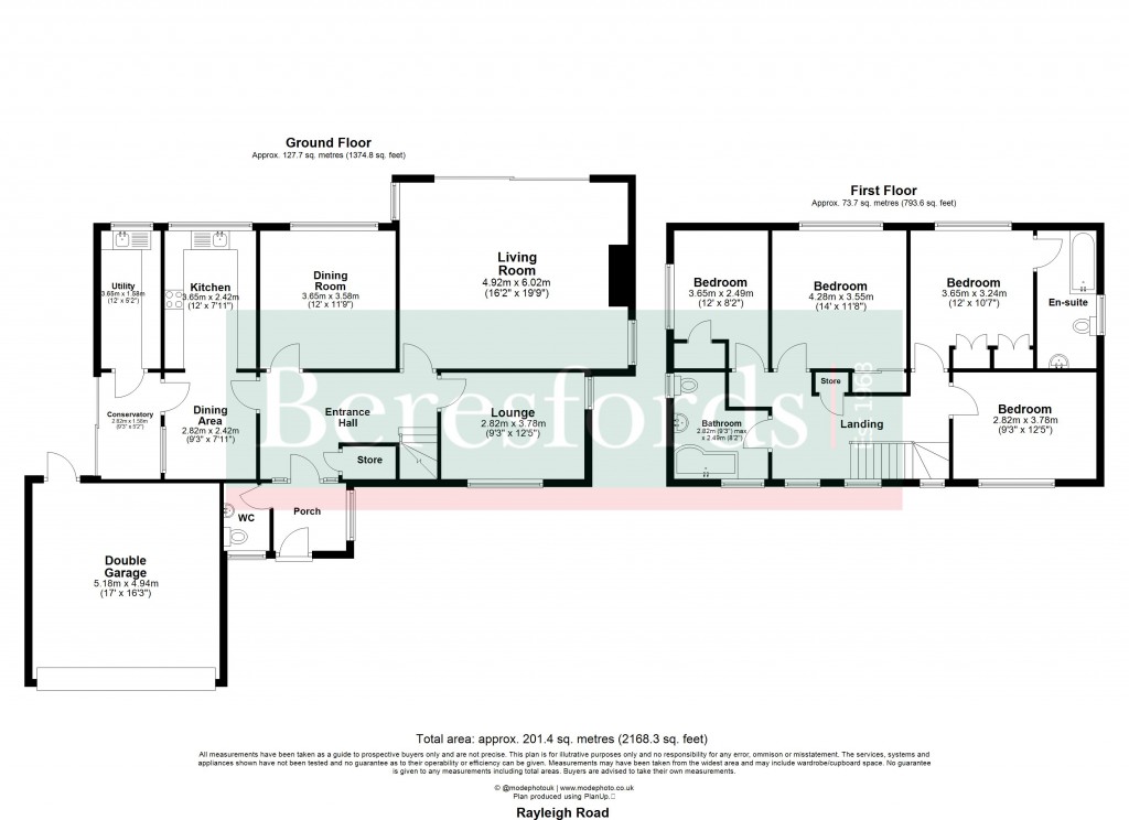 Floorplans For Hutton, Brentwood, Essex