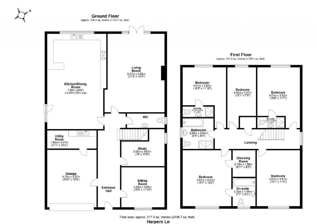 Floorplans For Doddinghurst, Brentwood, Essex