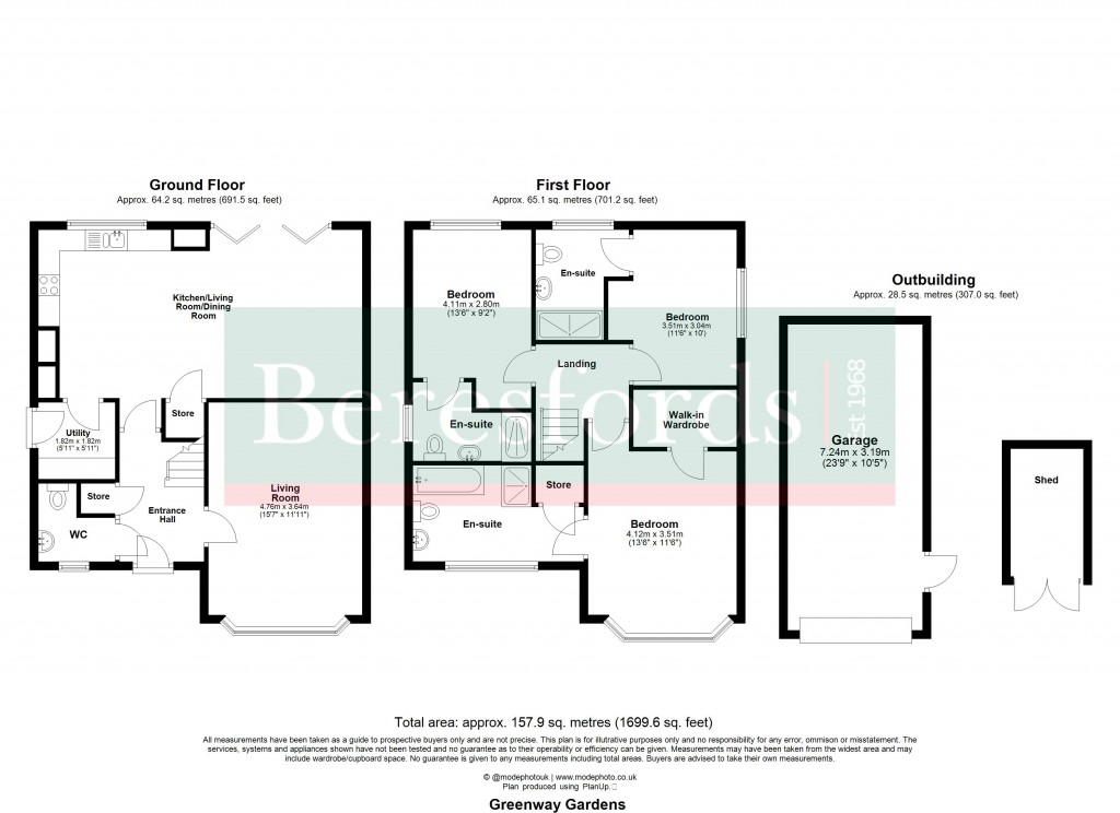Floorplans For Dunmow, Essex