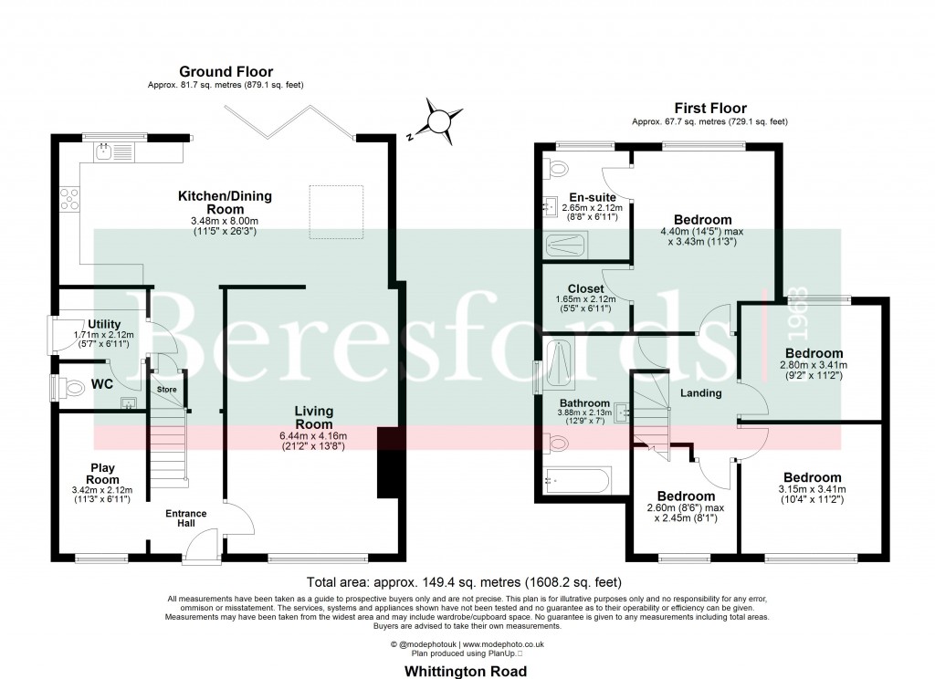Floorplans For Hutton, Brentwood, Essex