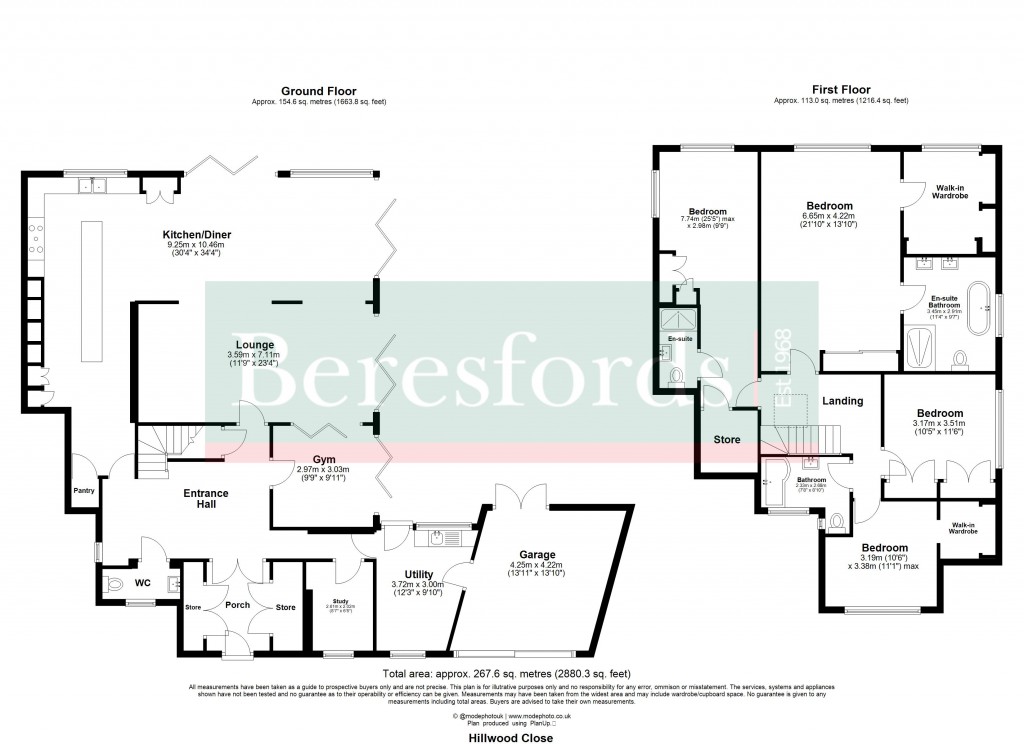 Floorplans For Hutton, Brentwood, Essex