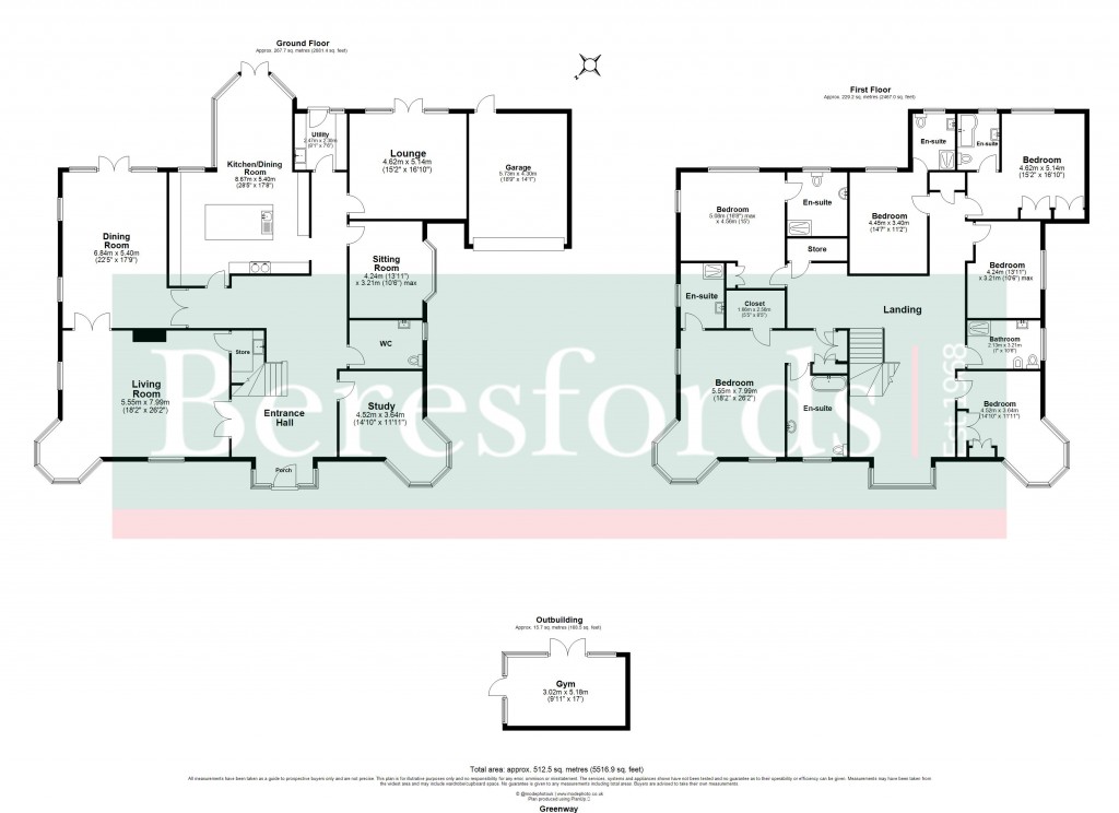 Floorplans For Hutton, Brentwood, Essex