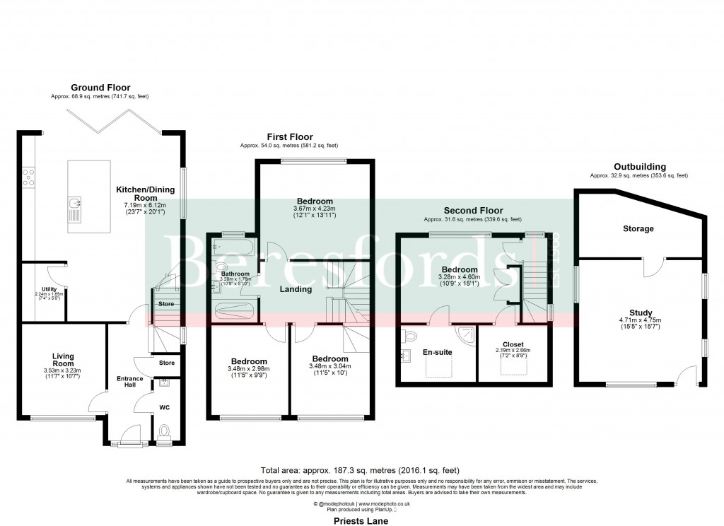Floorplans For Shenfield, Brentwood, Essex