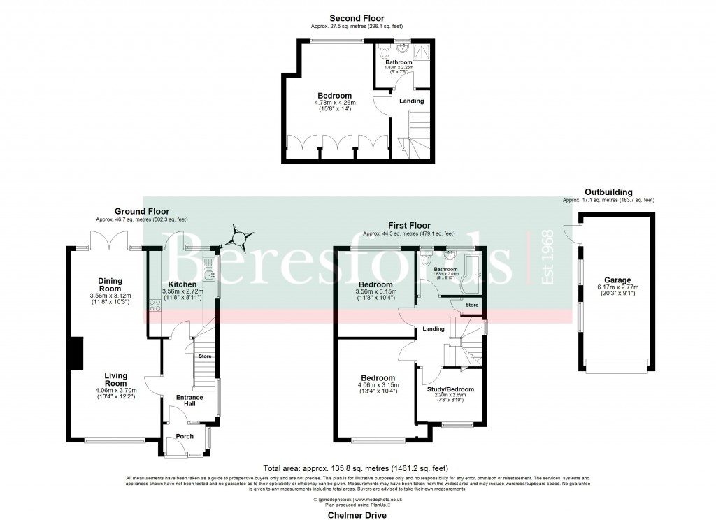 Floorplans For Hutton, Brentwood, Essex