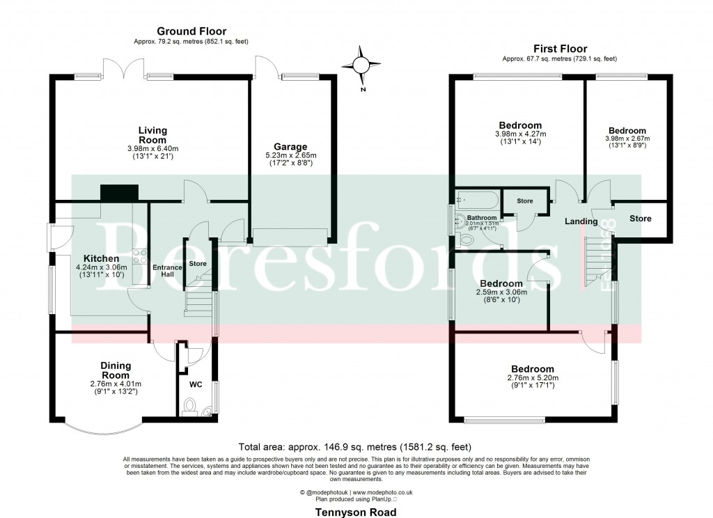 Floorplans For Hutton, Brentwood, Essex