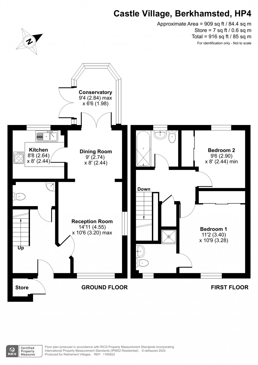 Floorplans For Castle Village, Berkhamsted, Hertfordshire