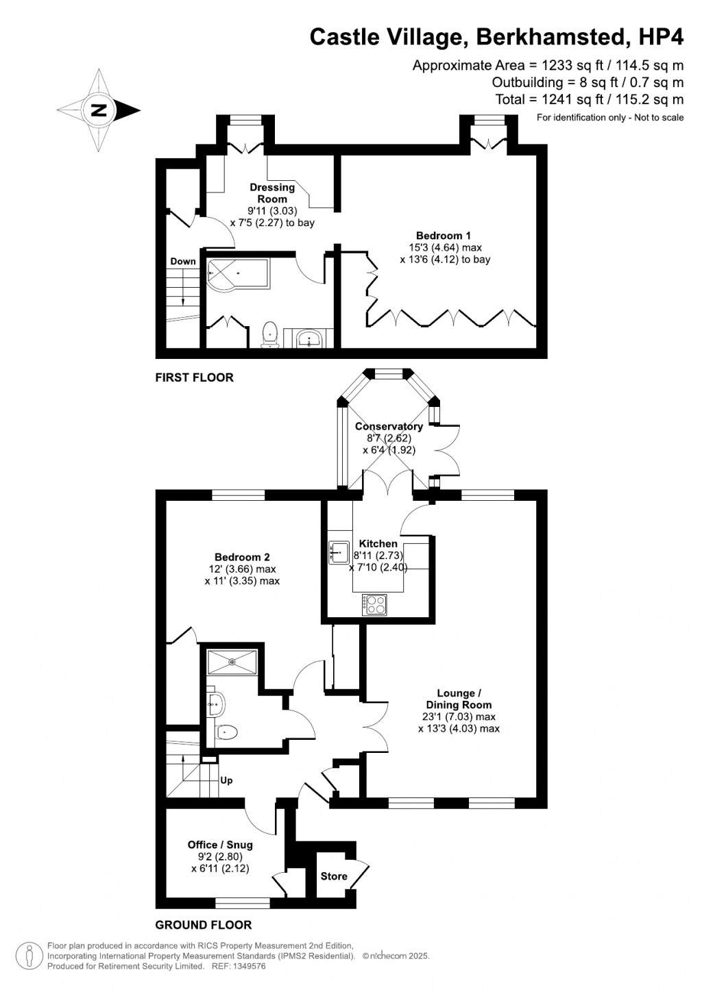 Floorplans For Castle Village, Berkhamsted, Hertfordshire