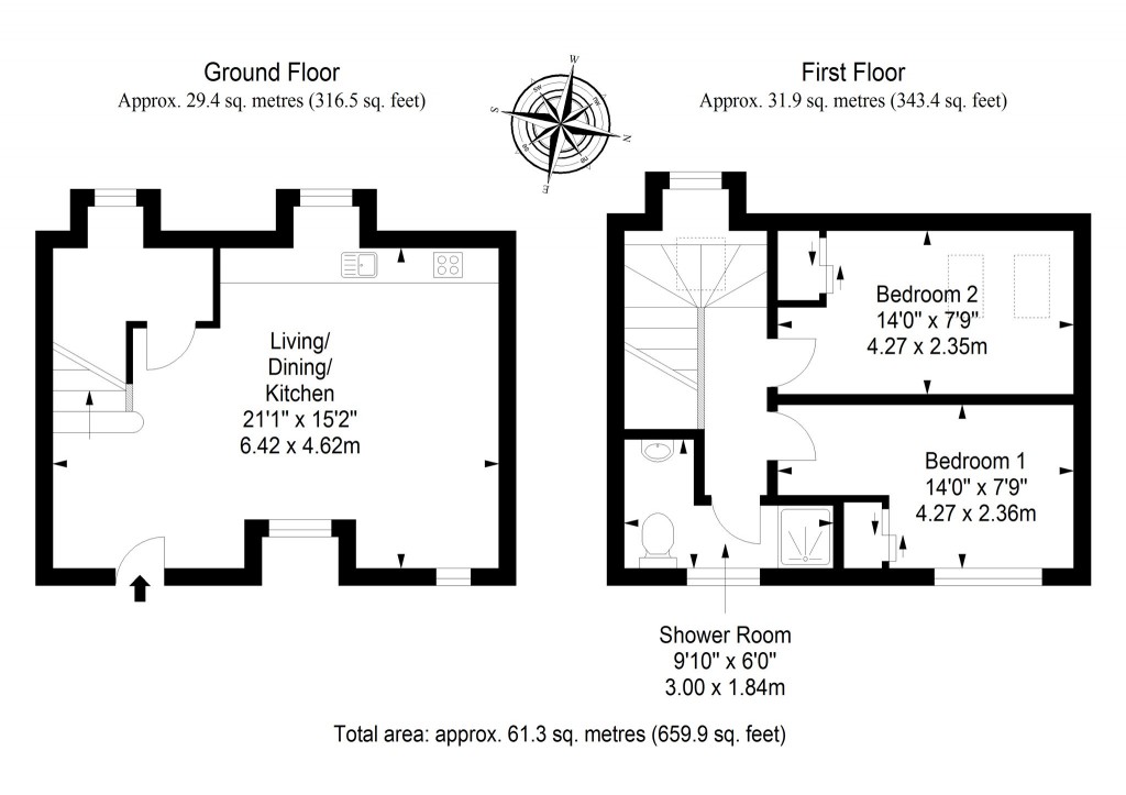 Floorplans For South Street, 70 South Street, St. Andrews