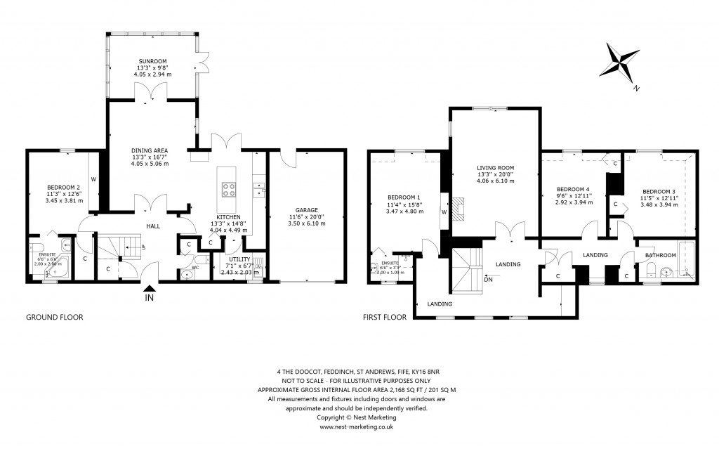 Floorplans For Feddinch, St Andrews, Fife