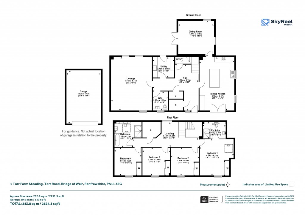 Floorplans For Torr Road, Bridge Of Weir, Renfrewshire
