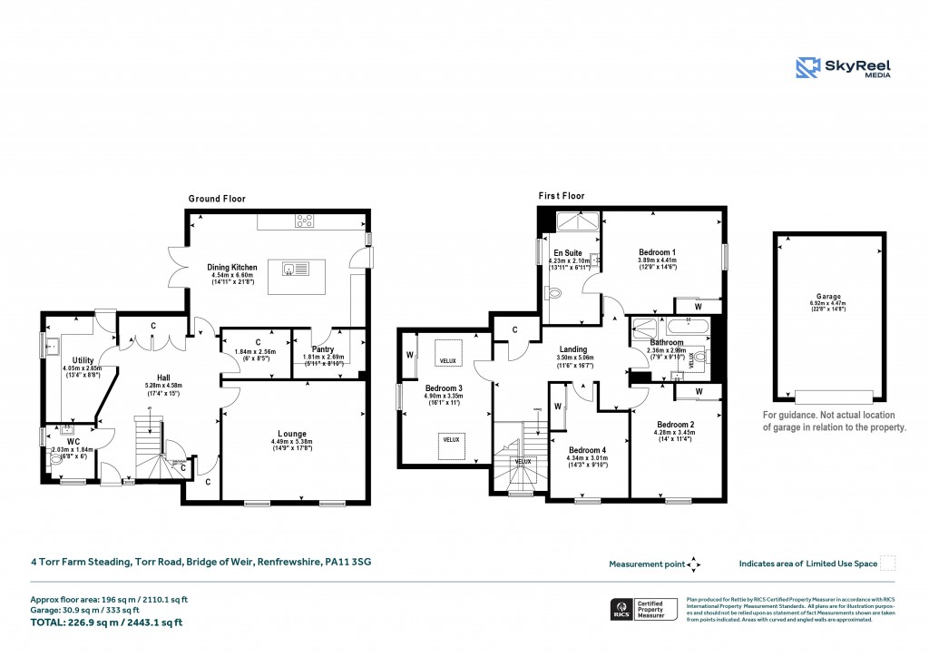 Floorplans For Torr Road, Bridge Of Weir, Renfrewshire