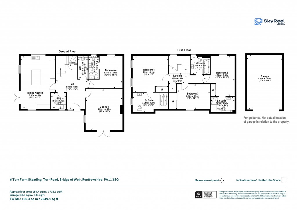 Floorplans For Torr Road, Bridge Of Weir, Renfrewshire