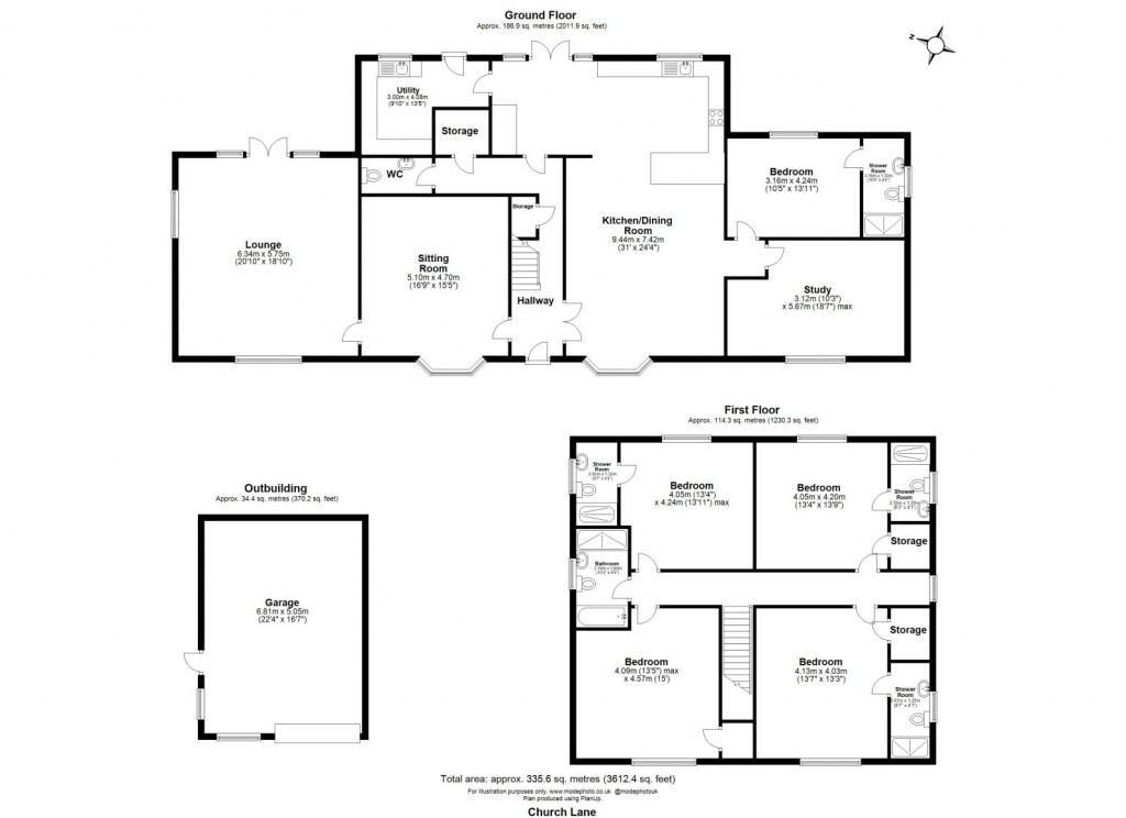 Floorplans For Bulphan, Upminster, Essex