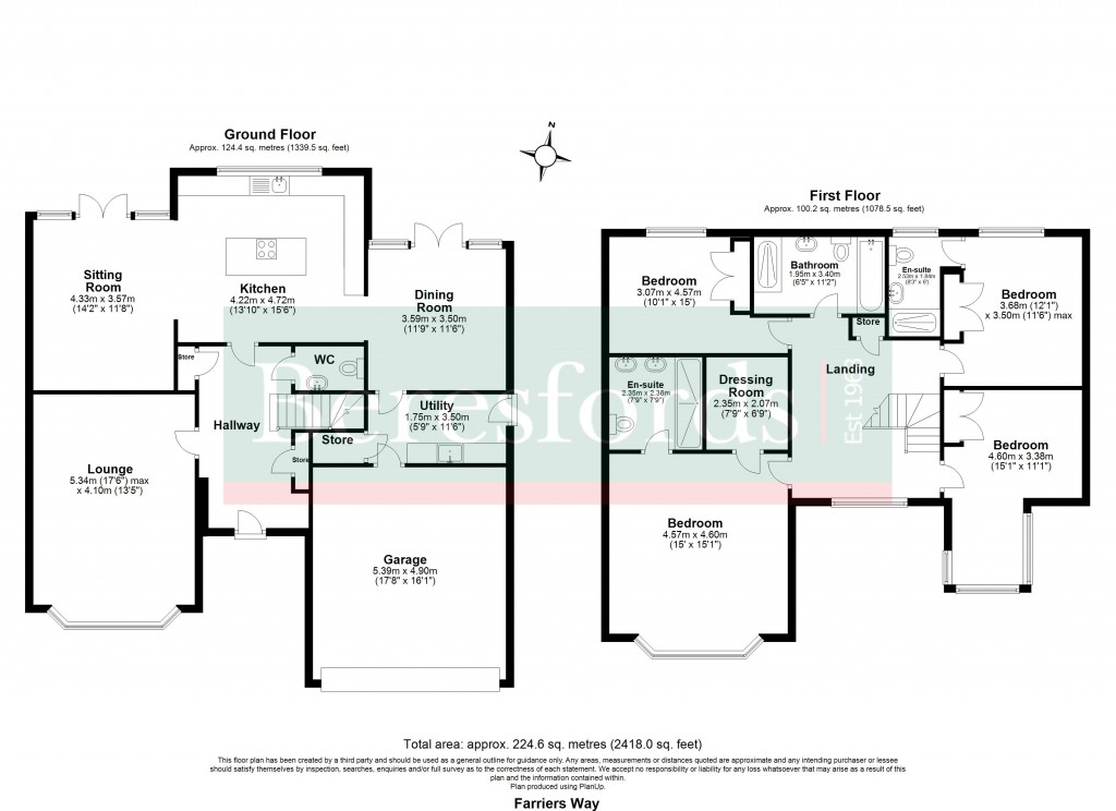 Floorplans For Bulphan, Upminster, Essex