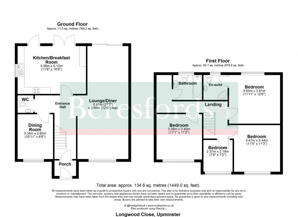 Floorplans For Upminster, Essex
