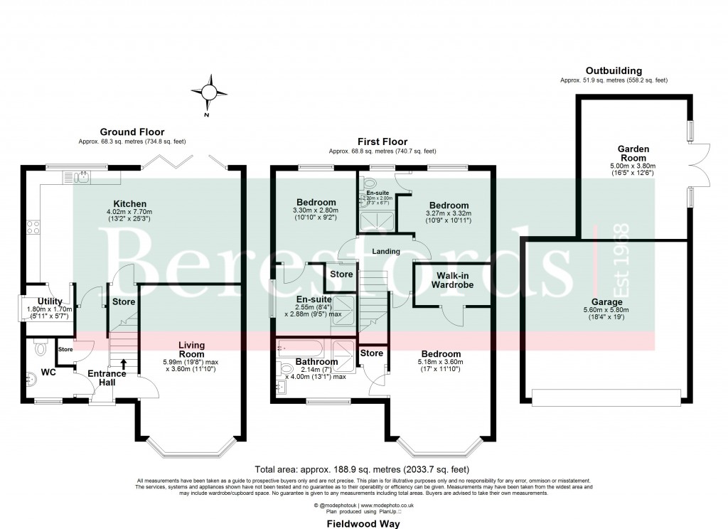 Floorplans For Bulphan, Upminster, Essex